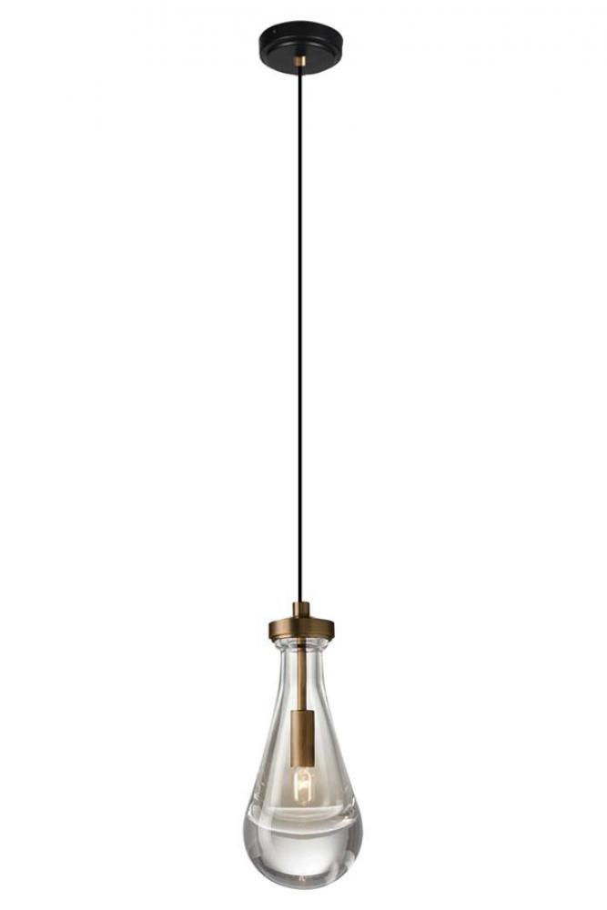 Loft Pendant Aged Brass/Black