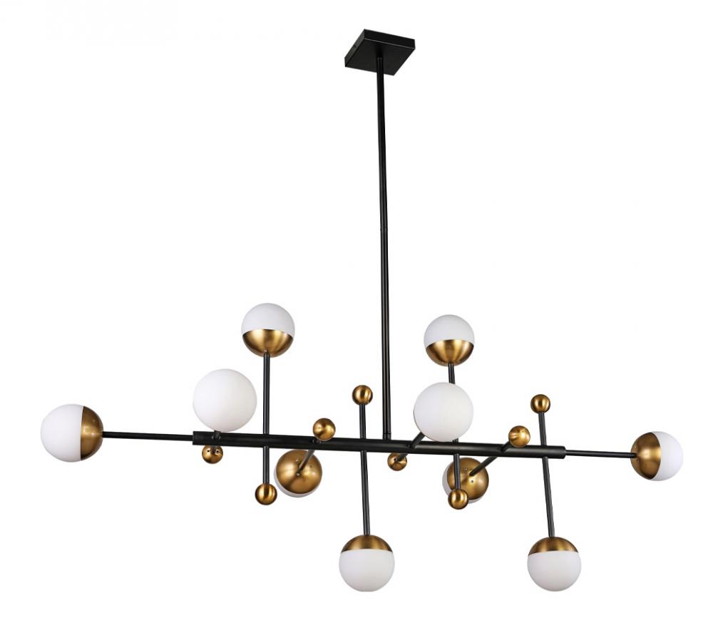 DNA Chandelier Aged Brass/Black