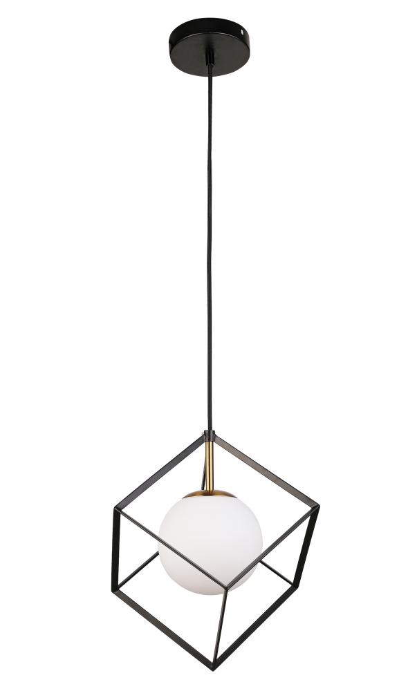 Cubo Pendant Aged Brass