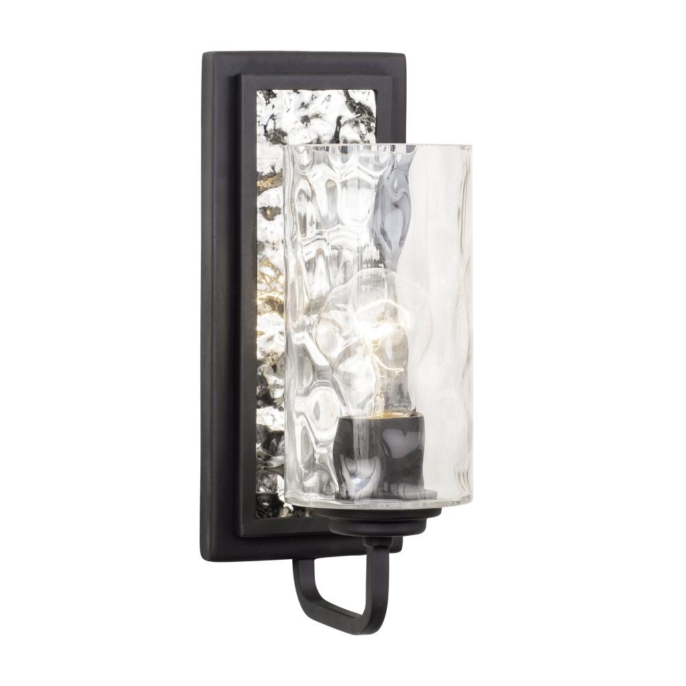 Hammer Time 1-Lt Sconce - Carbon/Polished Stainless