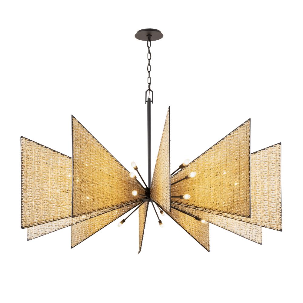 Machina 30-Lt Chandelier - Matte Black/Sulihiya