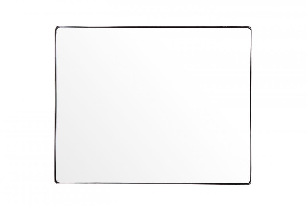 Kye 30x24 Rounded Rectangular Wall Mirror - Polished Nickel