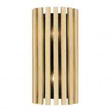  387W02MBH - Suratto 2-Lt   Sconce - Matte Black/Honey Blonde