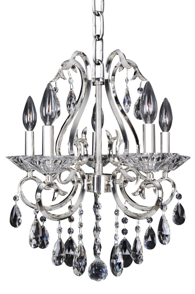 Cesti 5 Light Chandelier W/Silver