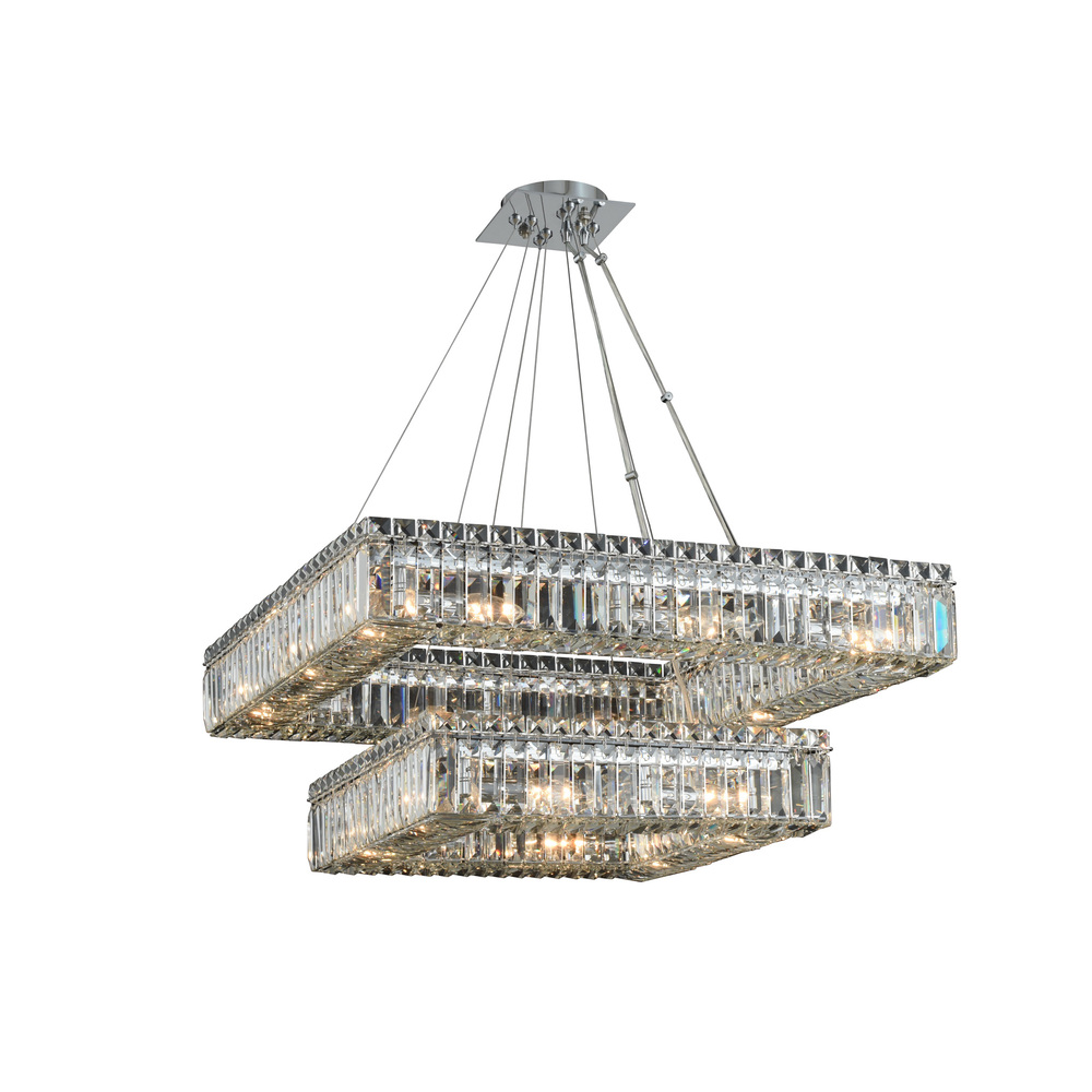 Quadro (18 + 27) Inch 2 Tier Pendant