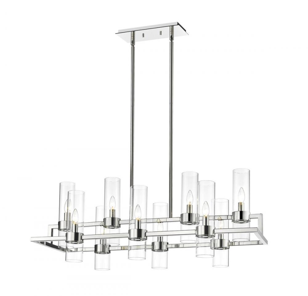 10 Light Linear Chandelier