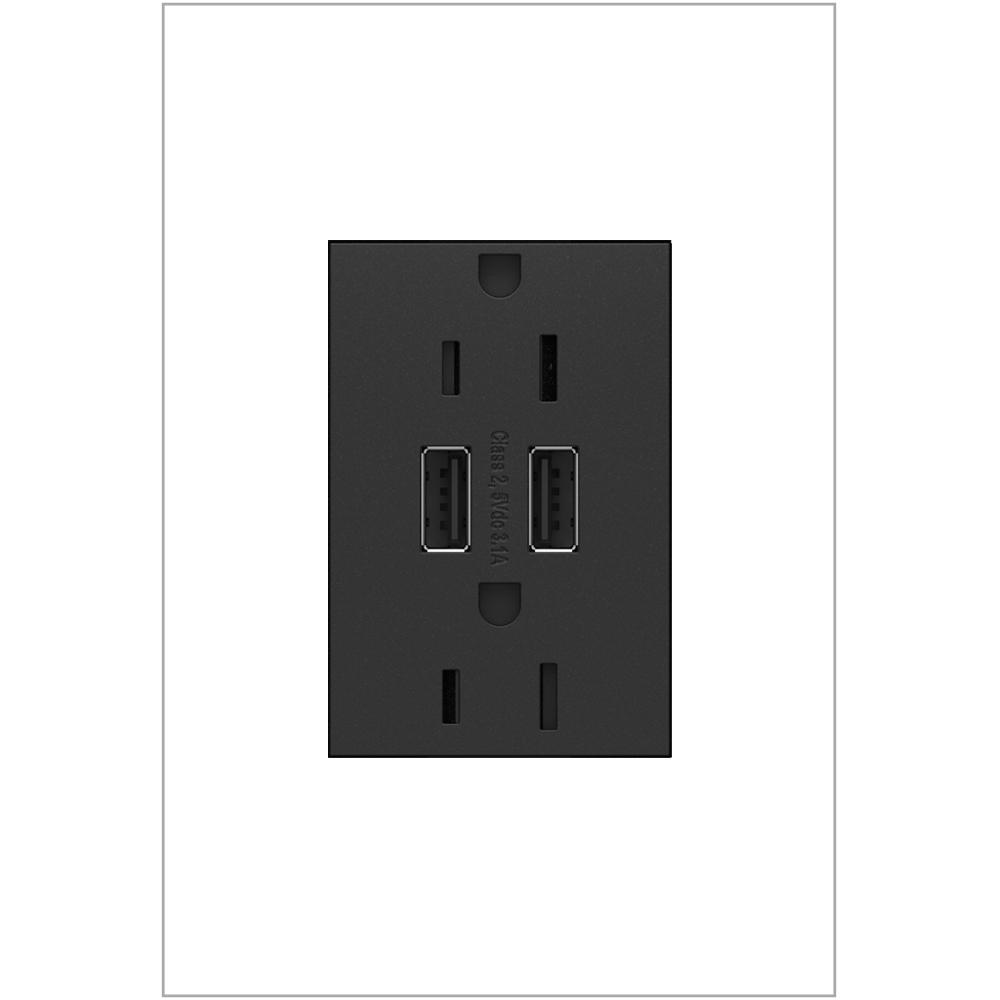 Dual USB Plus-Size Outlet Combo