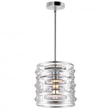 CWI Lighting 9975P10-1-601 - Petia 1 Light Drum Shade Mini Chandelier With Chrome Finish