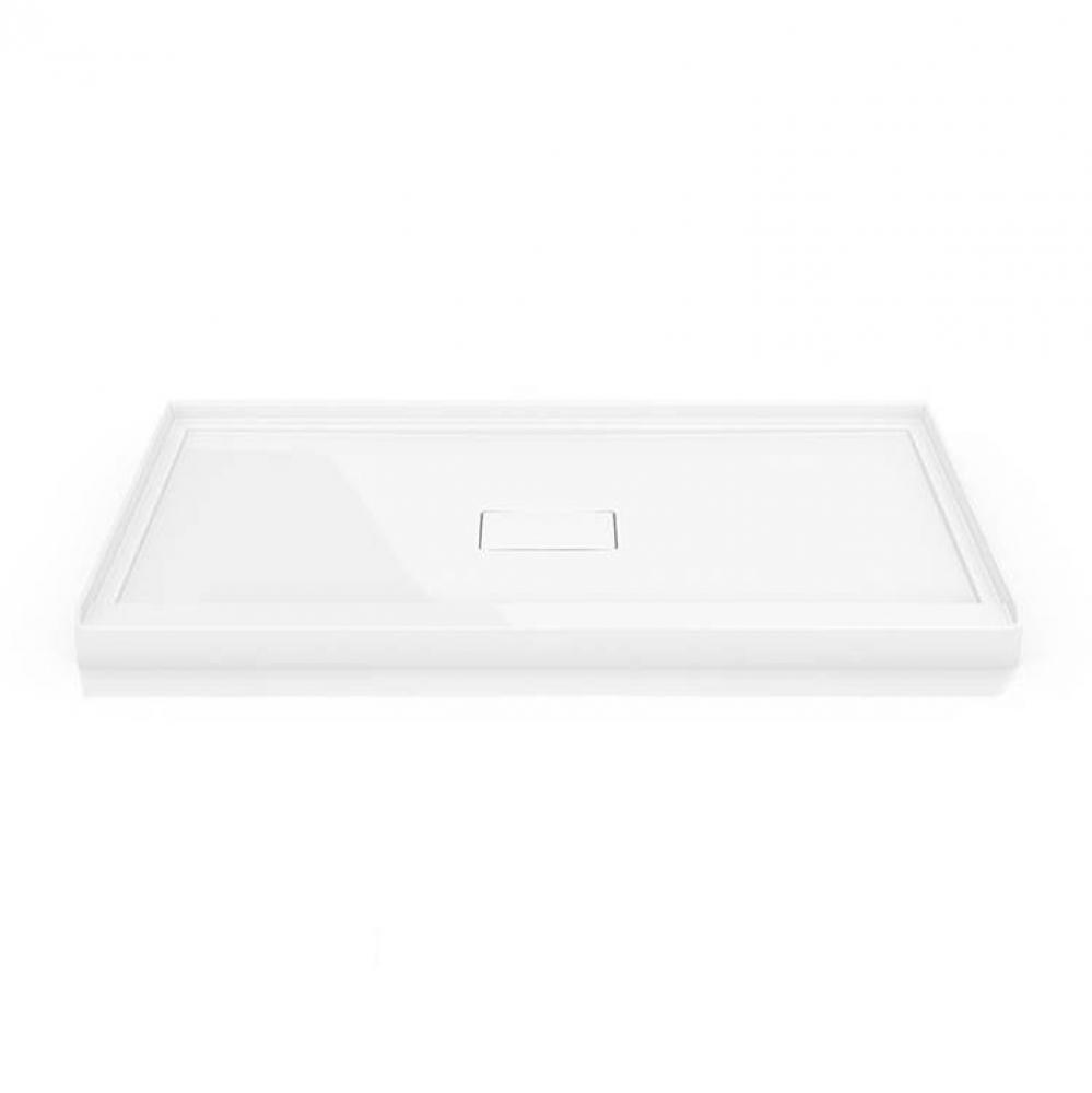 FLANGED BASE W/DRAIN COVER 3-FLANGE/5436/WHITE