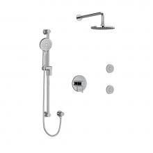 Riobel KIT3545EDTMC - Type T/P (thermostatic/pressure balance) 1/2'' coaxial 3-way system, hand shower rail, e