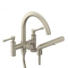 Riobel ED06LBN - 6'' tub filler with handshower