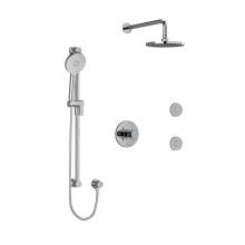 Riobel KIT3545RUTM+C - Type T/P (thermostatic/pressure balance) 1/2'' coaxial 3-way system, hand shower rail, e