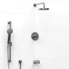 Riobel KIT#1345GSC - Type T/P (thermostatic/pressure balance)  1/2'' coaxial 3-way system with hand shower ra