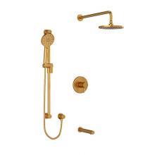 Riobel KIT#1345RUTMBG-SPEX - Type T/P (thermostatic/pressure balance) 1/2'' coaxial 3-way system with hand shower rai