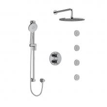 Riobel KIT483RUTM+C - Type T/P (thermostatic/pressure balance) 3/4'' double coaxial system with hand shower ra