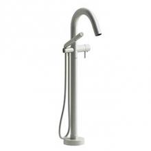 Riobel TPA39BN - 2-way Type T (thermostatic) coaxial floor-mount tub filler with Handshower trim