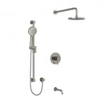 Riobel KIT1345EDTMBN - Type T/P (thermostatic/pressure balance) 1/2'' coaxial 3-way system with hand shower rai