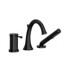  ED16BK - 3-piece Type P (pressure balance) deck-mount tub filler with handshower