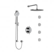 Riobel KIT483RUTMC - Type T/P (thermostatic/pressure balance) 3/4'' double coaxial system with hand shower ra