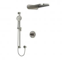 Riobel KIT2745SYTMBN - Type T/P (thermostatic/pressure balance) 1/2'' coaxial 3-way system with hand shower rai