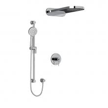 Riobel KIT2745CSTMC - Type T/P (thermostatic/pressure balance) 1/2'' coaxial 3-way system with hand shower rai