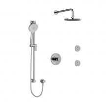 Riobel KIT3545RUTM+KNC - Type T/P (thermostatic/pressure balance) 1/2'' coaxial 3-way system, hand shower rail, e
