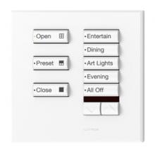 Lutron Electronics QSWE-8BRLIRI-SC - QSWE-WALLSTN 8BRLIR INS SATIN CHROME