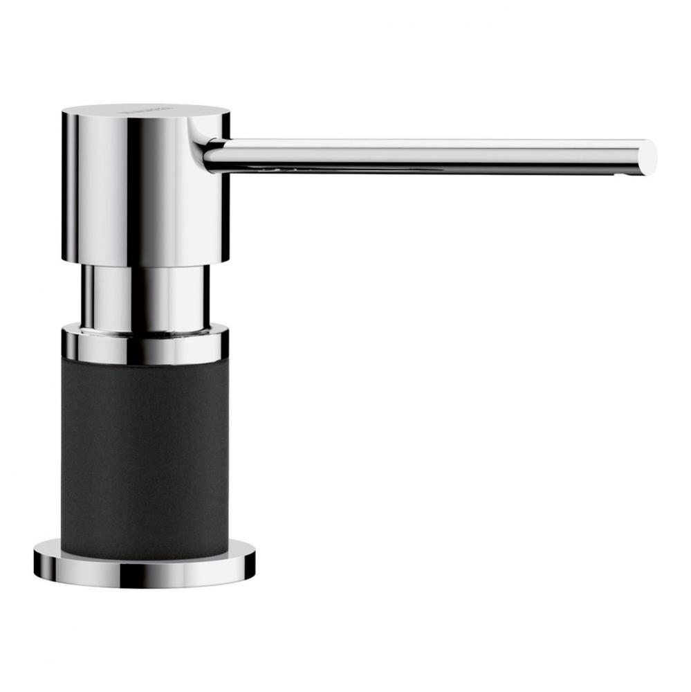 Lato Soap Dispenser Chrome/Coal Black