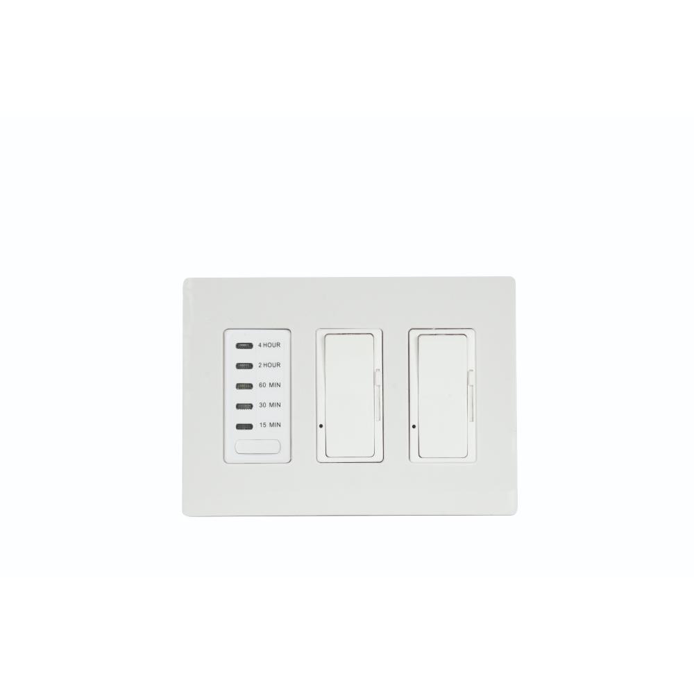 Eurofase EFSWTD2 Two Dimmers and One Timer with White Screwless Plate and Box