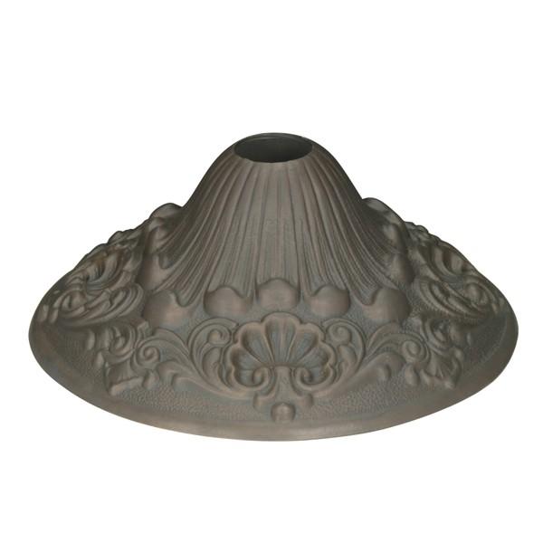 Cast Brass Canopy; Bronze Finish; 6-1/2" Diameter; 1-1/16" Center Hole; 2-1/2" Height