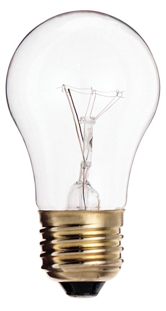40 Watt A15 Incandescent appliance lamp; Clear; 2500 Average rated hours; 300 Lumens; Medium base;