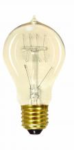 Satco Products Inc. S2412 - 40 Watt A19 Incandescent; Clear; 3000 Average rated hours; 160 Lumens; Medium base; 120 Volt