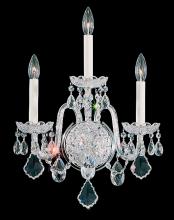 Schonbek 1870 6808-211H - Olde World 3 Light 120V Wall Sconce in Aurelia with Clear Heritage Handcut Crystal