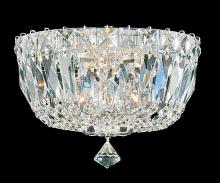  5890-211O - Petit Crystal Deluxe 3 Light 120V Flush Mount in Aurelia with Clear Optic Crystal