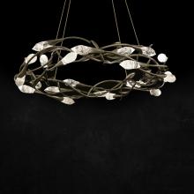  S2434-32OH - Secret Garden 35in LED 3500K 120V-277V Pendant in French Lace with Optic Haze Quartz