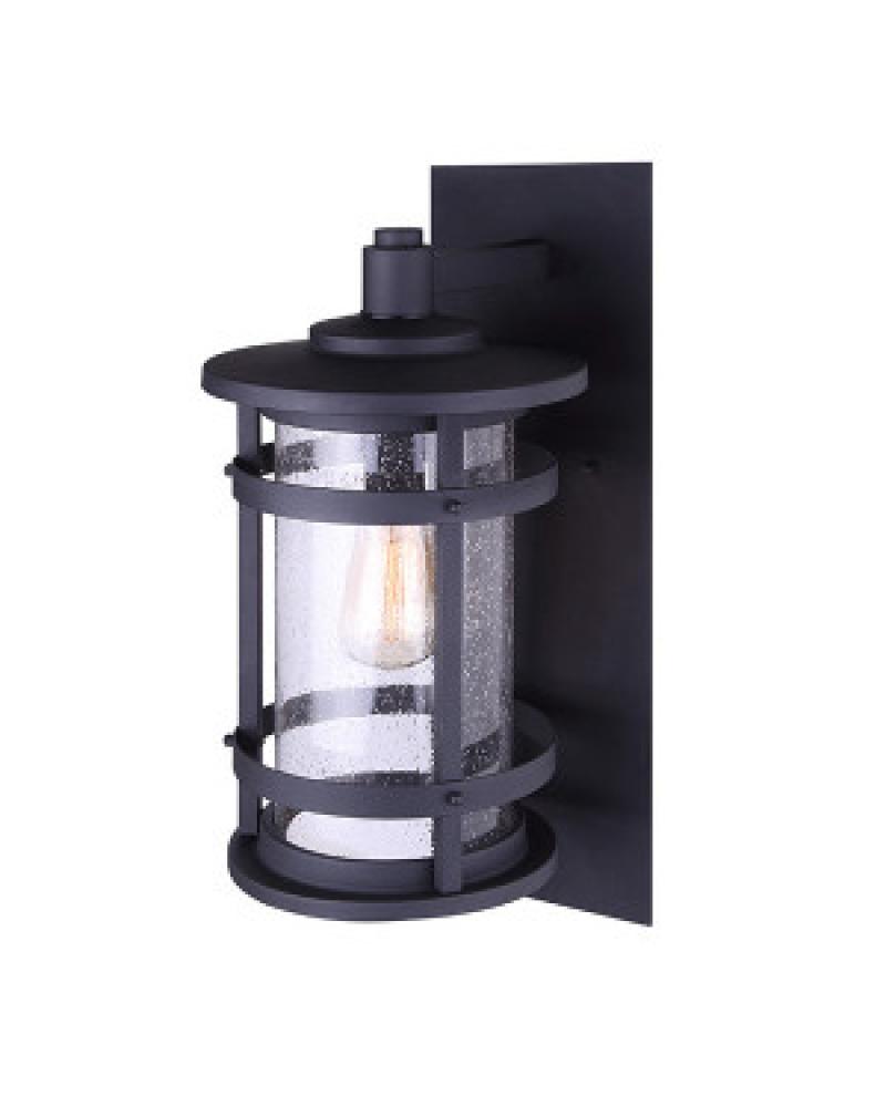 DUFFY 1 Lt Outdoor Down Light, Seeded Glass, 100W Type A, 6 1/4" W x 15 3/8" H x 
