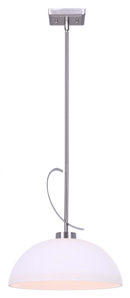 MACK, IPL1077A01BN, 1 Lt Rod Pendant, Flat Opal Glass, 100W Type A