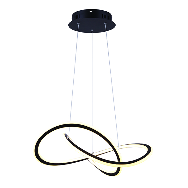 ZOLA MBK Color, 21.375inch Cable LED Chandelier, 43.5W LED (Integrated), Dimmable, 250