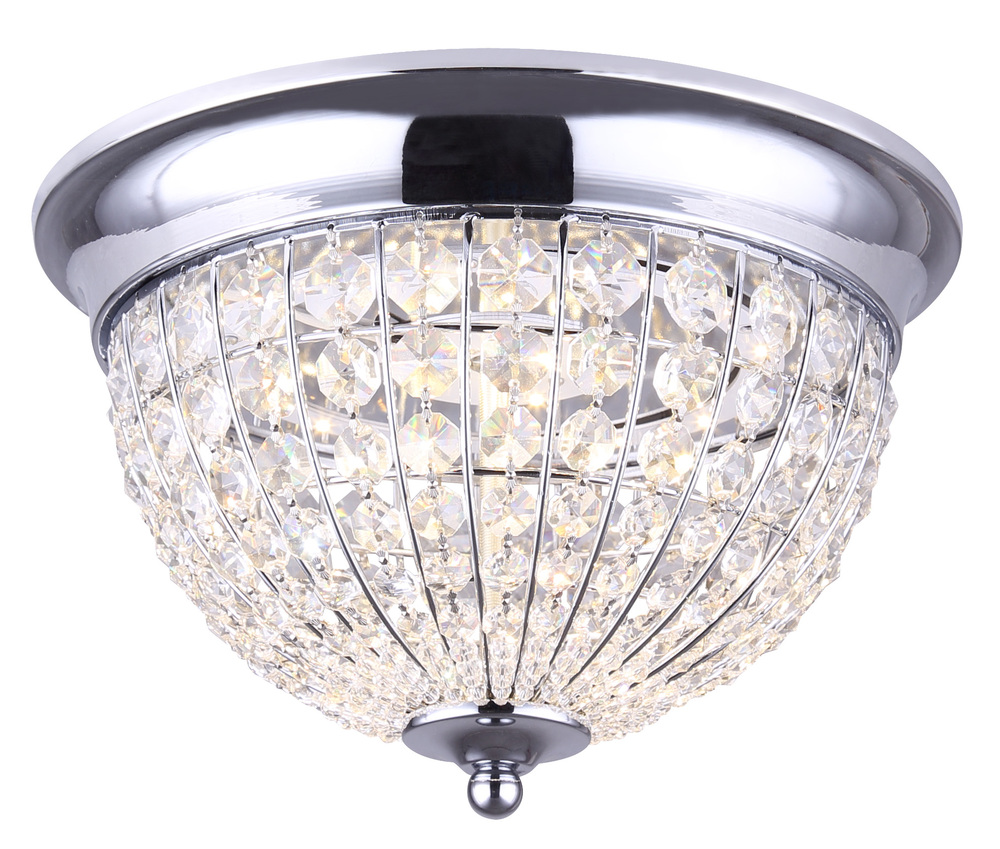 TILLY 12" LED Flush Mount, Crystal, 19W LED (Integrated), Dimmable, 1150 Lumens, 3
