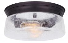 Canarm IFM623A12ORB - MILL 2 Lt Flush Mount, Seeded Glass, 60W Type A, 12" (W) x 6" (H)