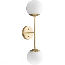  P710130-109 - Haas Collection Two-Light Brushed Gold Mid-Century Modern Wall Bracket