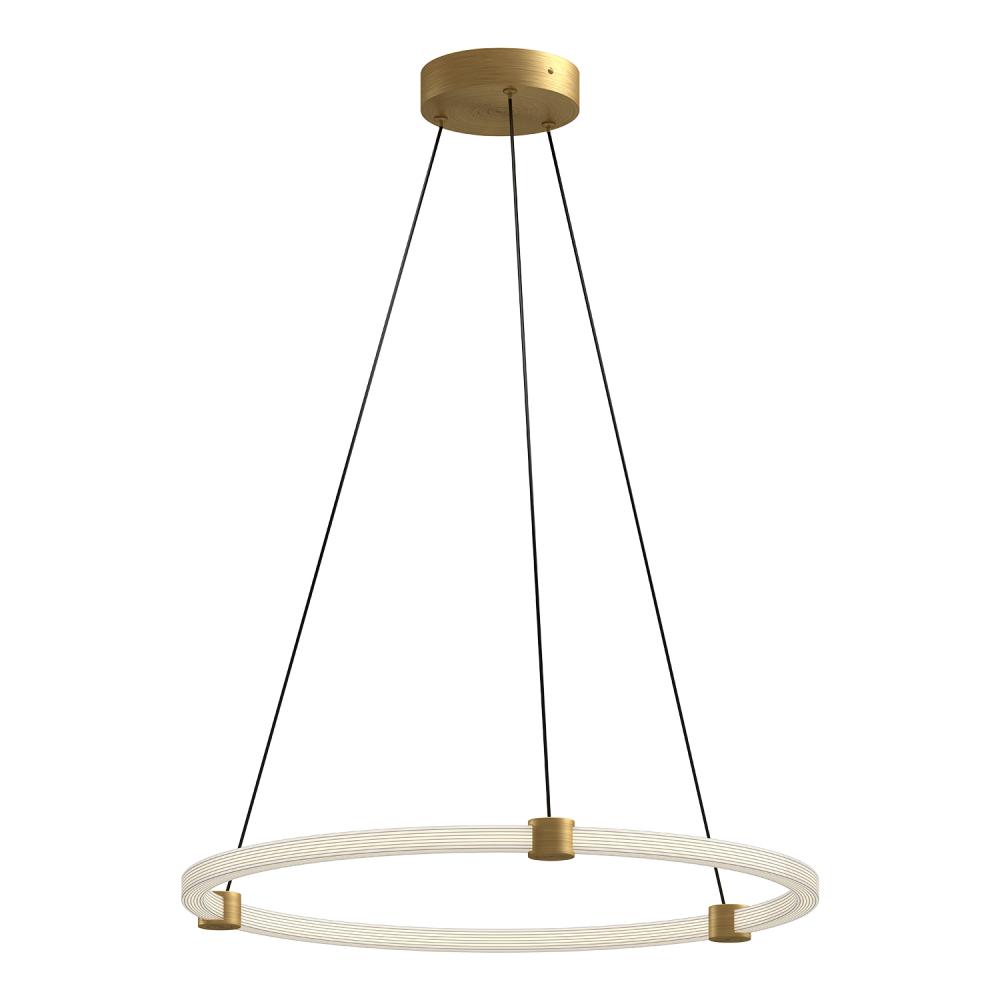 Bruni 24-in Brushed Gold LED Pendant