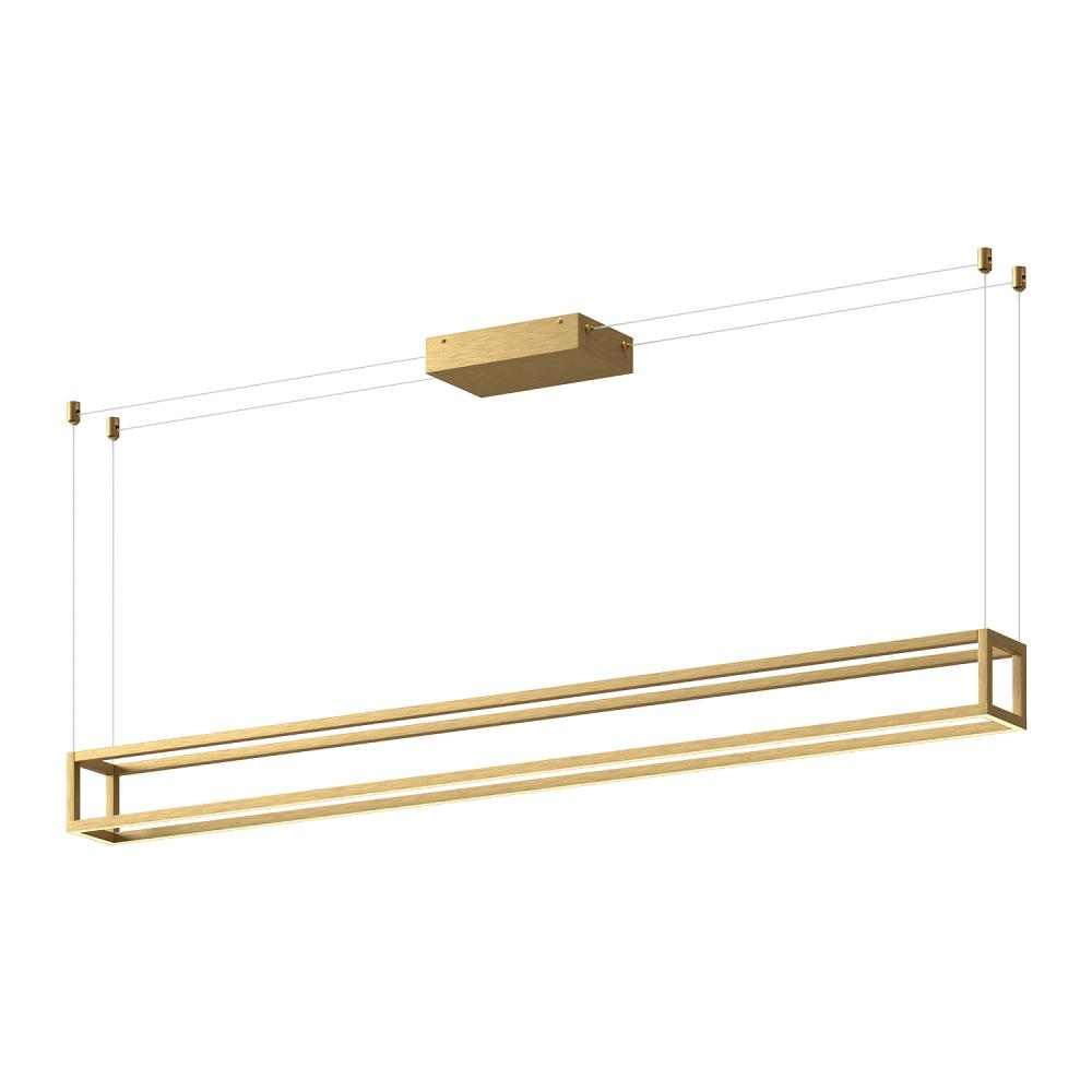 Plaza 60-in Brushed Gold LED Linear Pendant