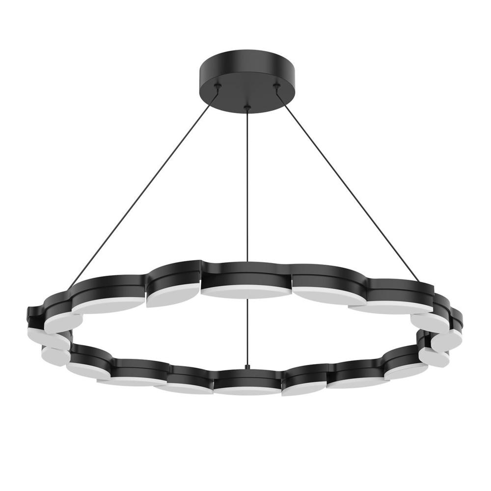 POPLAR 34" CHANDELIER BLACK 108W 120VAC WITH LED DRIVER 3000K 90CRI