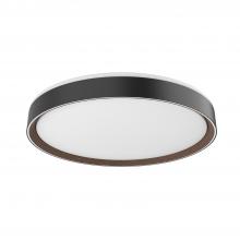  FM43920-BK/WT-5CCT - Essex 20-in Black/Walnut LED Flush Mount