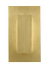 Visual Comfort & Co. Modern Collection 700OWASP9308DNBUNVS - Aspen Contemporary Dimmable LED 8 Outdoor Wall Sconce Light in a Natural Brass/Gold Colored Finish