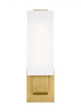 Visual Comfort & Co. Modern Collection 700WSKISW14WNB-LED930 - Kisdon Contemporary Dimmable LED Small Wall Sconce Light in a Natural Brass/Gold Colored Finish