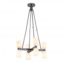 Alora Lighting CH338822UBAR - Lucian 22-in Urban Bronze/Alabaster 8 Lights Chandeliers