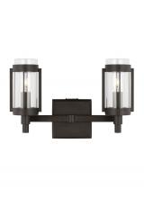 Visual Comfort & Co. Studio Collection LV1012AI - Flynn Mid-Century Modern 2-Light Indoor Dimmable Bath Vanity