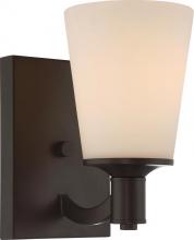  60/5921 - Laguna - 1 Light Vanity with White Glass - Aged Bronze Finish